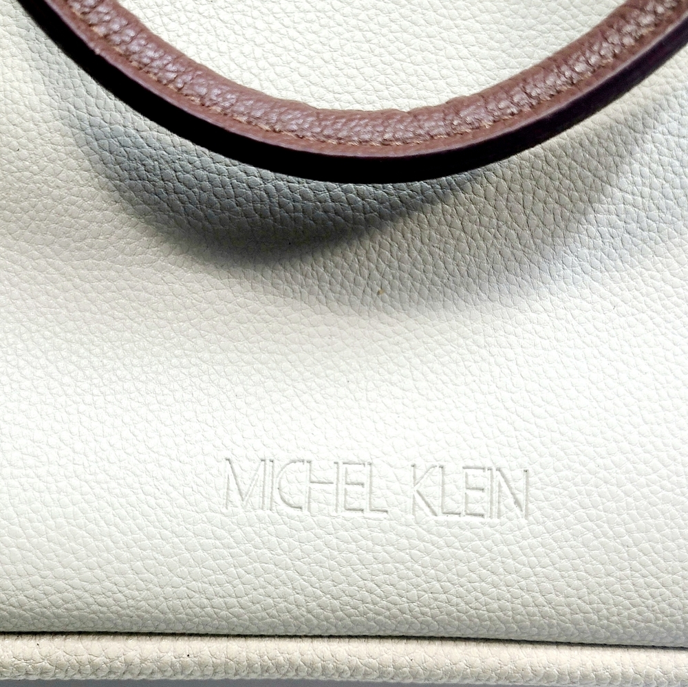 Michel Klein Canvas Leather Satchel - Picture 2 of 6